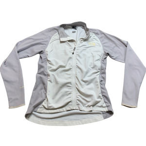 The North Face White Full Zip Athletic Jacket Sweatshirt XL
